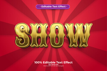 Show editable text effect in modern trend style