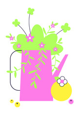 Watering can and orange