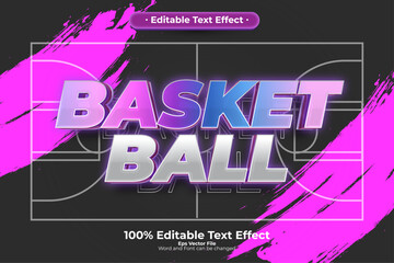 Basketball editable text effect in modern trend style
