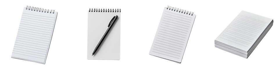 Magnetic memo pad isolated on a transparent background - Featuring its clean design with a magnetic backing - Simple and functional composition with soft, even lighting - Studio photography focusing o