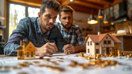 Investors analyzing real estate market trends 