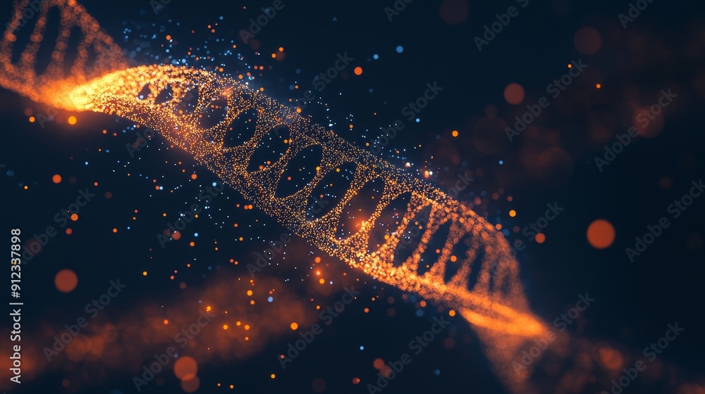 Aufkleber molecular genomes, dna sequence storage, bioinformatics and biotechnology concept 3d rendering