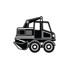 Naklejka premium construction vehicle silhouette