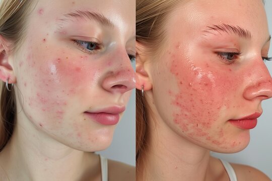 Severe allergy. Side effect, reaction. Reddening of the skin. Erythema. Blush. Rubor. Intolerance to a drug. Atopic disease