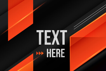 black elegant banner polygonal orange gradient shape © Achmad