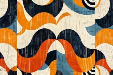 60s Century seamless pattern background