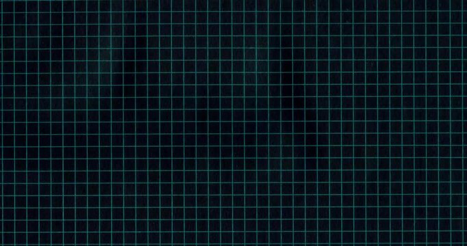 Exercise book black grid raw 4K 4096 mall cells across move. Crazy doodle grunge paper scan pulsing stop motion blank background good for titles, intro, school, background, etc...
