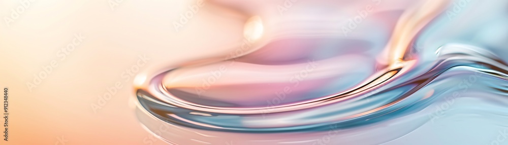 Poster 8k resolution macro image of a soap bubble's surface, swirling iridescent colors and thin-film inter