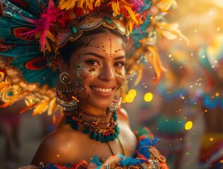 portrait of a woman in carnival dressing