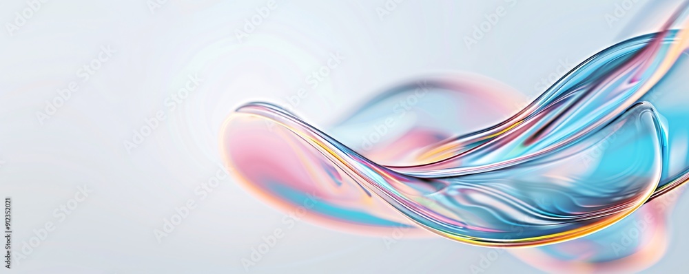 Poster 8k resolution macro image of a soap bubble's surface, swirling iridescent colors and thin-film inter