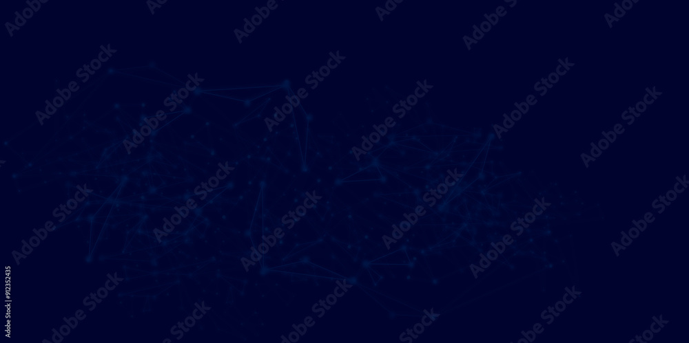 Wall mural Vector network connection lines with digital technology background.
