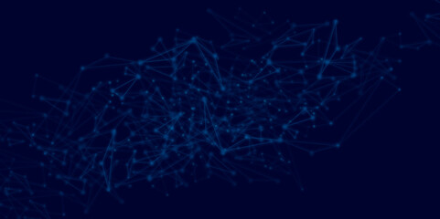 Vector network connection lines with digital technology background.