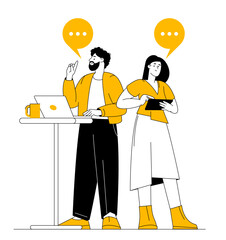 Teamwork business communication concept.