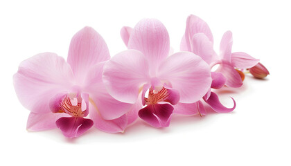 pink orchid isolated on white