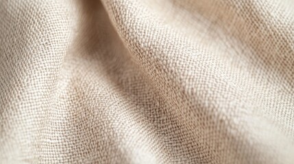 A detailed fabric swatch featuring a blend of ramie and bast fibers, highlighting the unique texture and natural luster, ideal for sustainable textiles