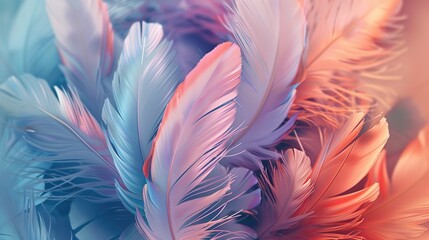 Obraz premium Feather pattern wallpaper
