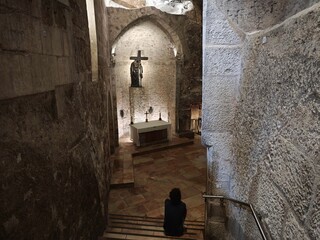 The inner hall of the old cathedral in Jerusalem