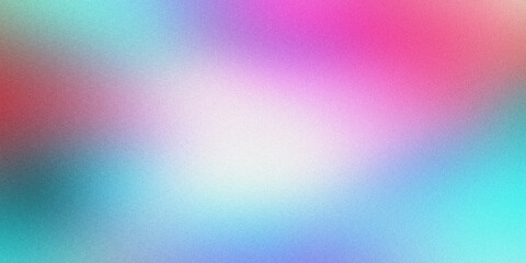 Fototapeta premium Abstract blurred gradient mesh background in bright neon colors with a noise texture effect