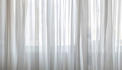 Obraz premium 3d render of white curtains on the window