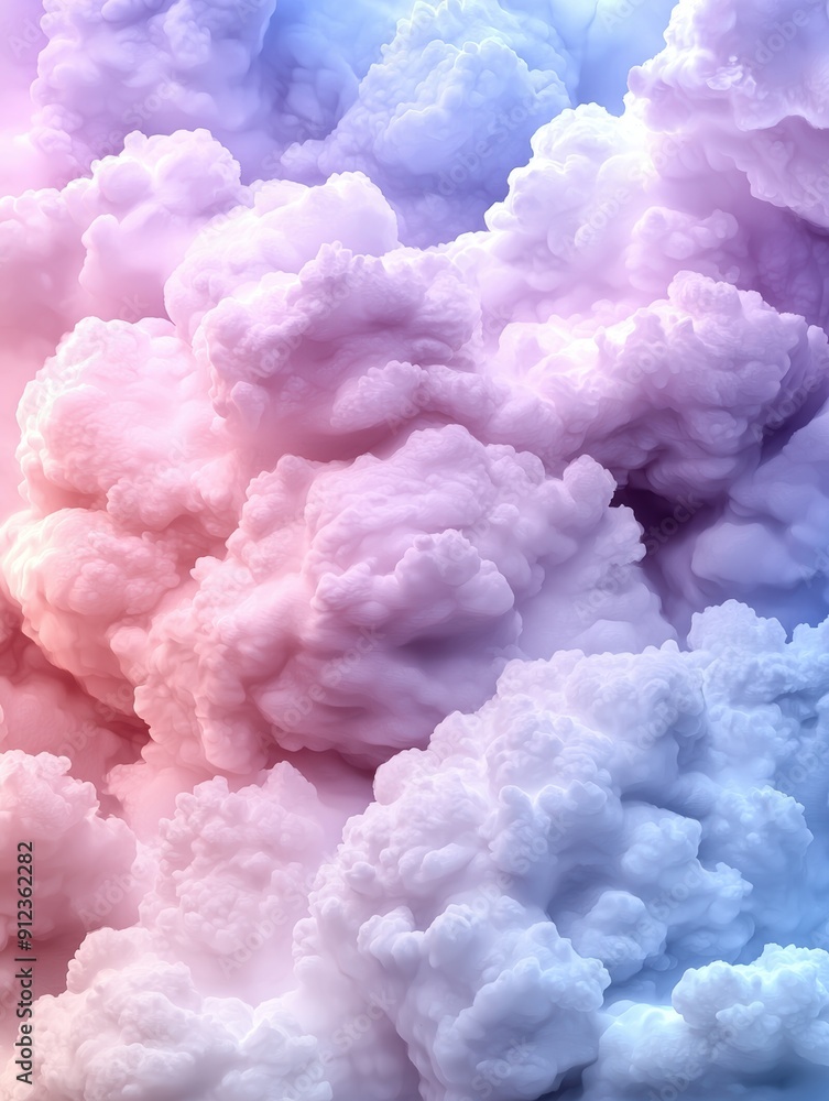 Poster Dreamy pastel clouds in the sky