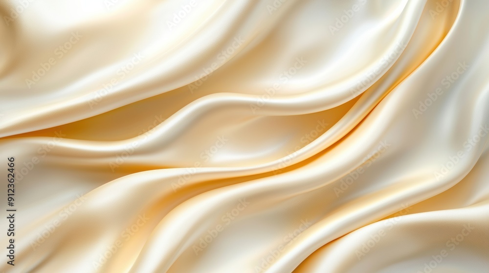 Poster Smooth golden satin fabric texture background