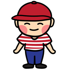 boy in a red hat Illustration