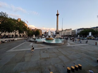 Large square with a fountain in London