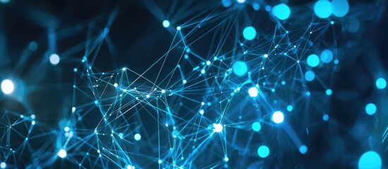 Fototapeta premium Abstract Background of Computer Technology with Network Visual Connections