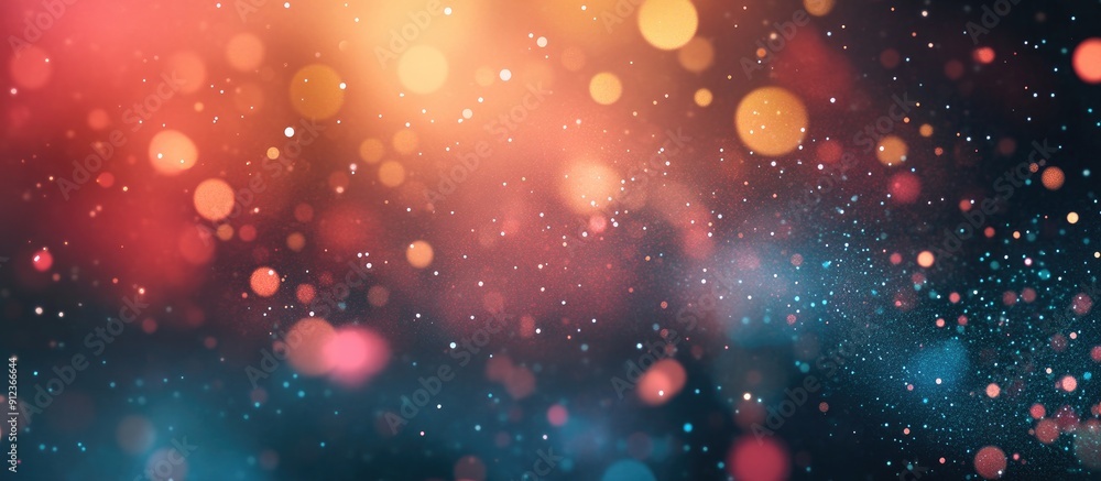 Poster abstract bokeh particles for cinematic event trailers digital technology backgrounds and concert ope