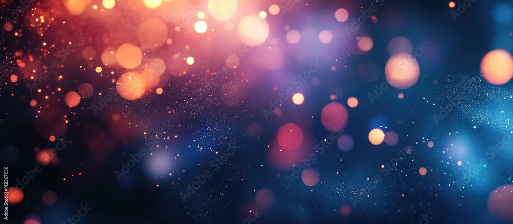 Poster abstract particles bokeh background for cinematic event trailers digital technology and game present