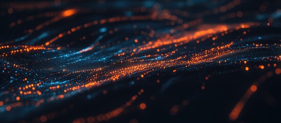 Abstract representation of data processing with scope scanning on a dark background Conceptual visualization of global technology computing and digital interfaces