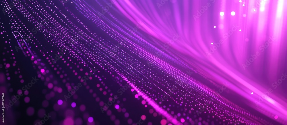 Poster abstract violet motion background with light gradient digital technology pattern data transfer backd