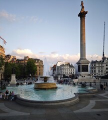 Large square with a fountain in London