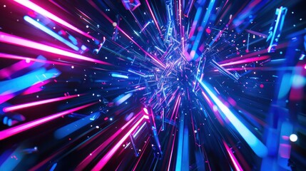 Naklejka premium Abstract colorful swirling galaxy of light and dark blue and red