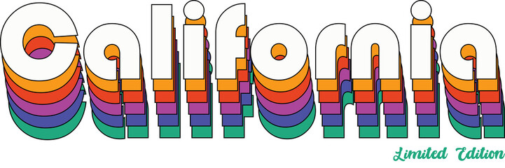 California t-shirt retro futuristic © master2d