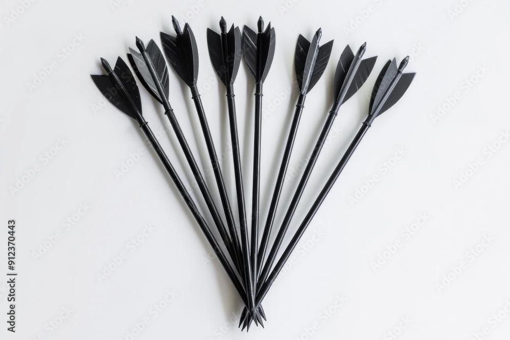 Poster a collection of black arrows on a white background, suitable for use in presentations or illustratio