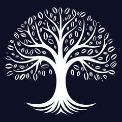 Black tree icon silhouette vector design