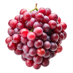Fototapeta premium bunch of red grapes isolated on transparent white background, clipping path