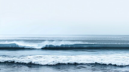 Fototapeta premium Ocean waves breaking on a beach.