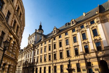 Obraz premium Cityscape panorama of the Old Town, Wroclaw, Poland