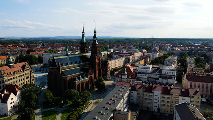 Obraz premium view panorama city architecture ancient Europe Legnica Poland