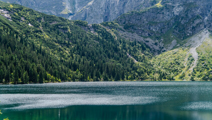 mountain lake mountain peak Morskie Oko Zakopane Poland view landscape © Андрей Трубицын