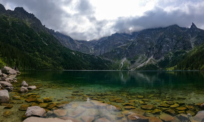 mountain lake mountain peak Morskie Oko Zakopane Poland view landscape © Андрей Трубицын