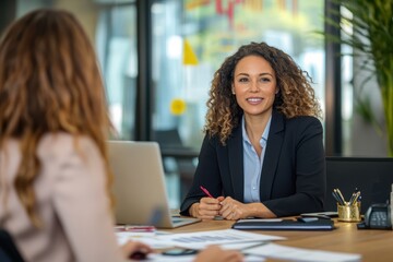 Female CFO Leading Strategic Financial Discussion with Executive Team in Boardroom