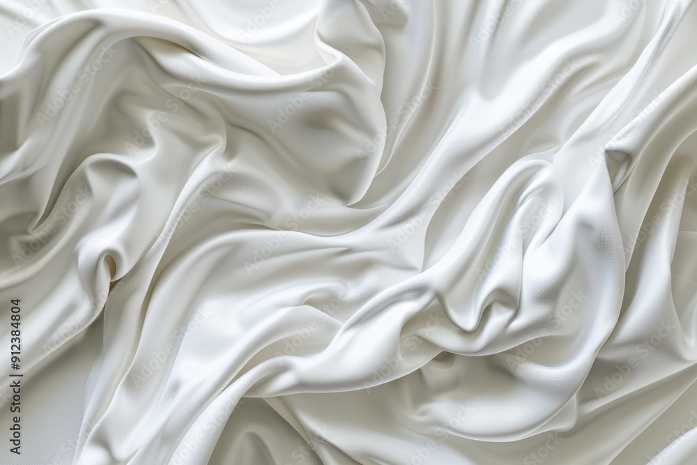 Poster a close-up view of a white fabric with intricate details