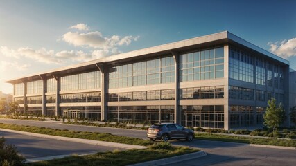 Obraz premium Modern Logistics Center Headquarters