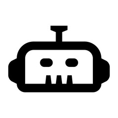 Chatbot Face Head Robot Line Icon
