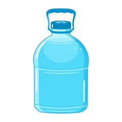 Plastic Water Bottle character. Vector hand drawn cartoon kawaii character illustration icon. Isolated on white background. Plastic Water Bottle character concept