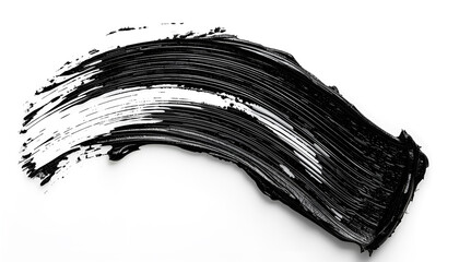 Smear of mascara isolated on white, top view