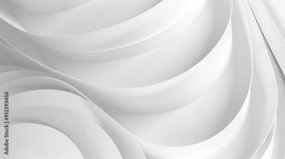 Poster white abstract background featuring curved lines